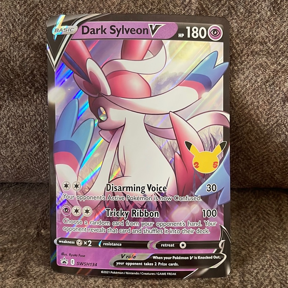 POKEMON Slyveon V JUMBO prom card HOLOGRAPHIC perfect condition.
